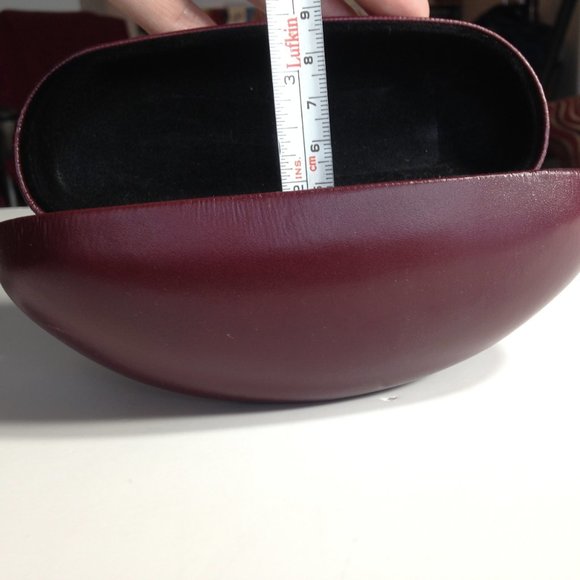 Davidoff maroon Glasses Case empty for sunglasses eyeglasses DEEP with knob/hook - Picture 10 of 10